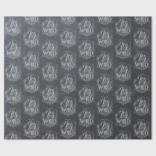 Joy To the World - Christmas Christlich Chalk Wrap Geschenkpapier (Flach)