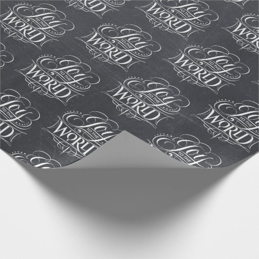 Joy To the World - Christmas Christlich Chalk Wrap Geschenkpapier (Ecke)