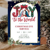 Joy to the World Christmas Church Service Einladung