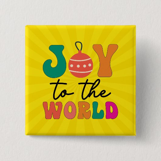 Joy to The World - Christmas Design-50835 Button (Vorderseite)
