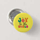 Joy to The World - Christmas Design-50835 Button (Vorne & Hinten)