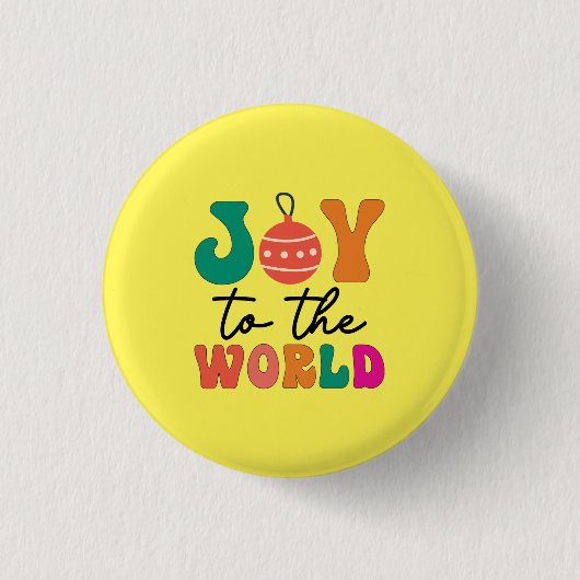 Joy to The World - Christmas Design-50835 Button (Vorderseite)