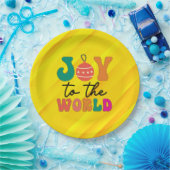 Joy to The World - Christmas Design-50835 Pappteller (Party)