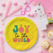 Joy to The World - Christmas Design-50835 Pappteller (Party)