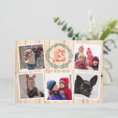 JOY TO THE WORLD CHRISTMAS Foto Collage (Stehend Vorderseite)