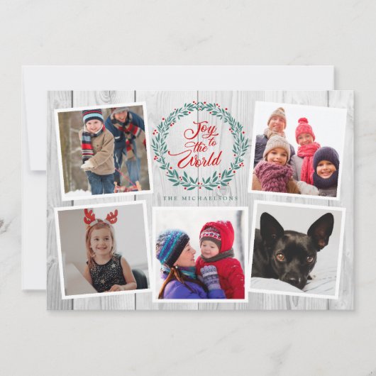 JOY TO THE WORLD CHRISTMAS Foto Collage (Vorderseite)