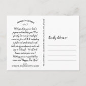 Joy To the World Christmas Holiday Modern Postkarte (Rückseite)