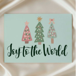Joy to the World Christmas Post Card Postkarte