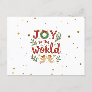 Joy to the World Christmas Postcard Postkarte
