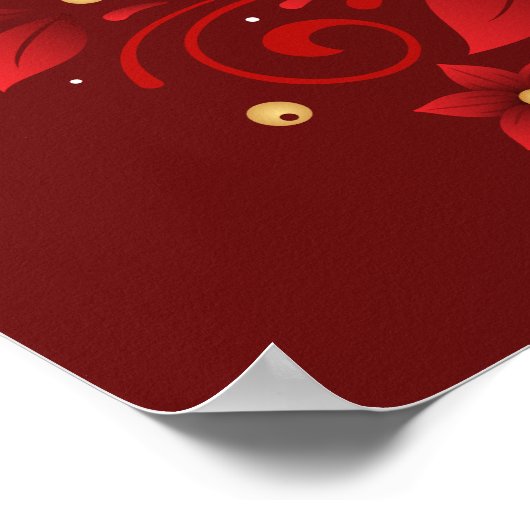 Joy to the World Christmas Poster 24x24 (Ecke)