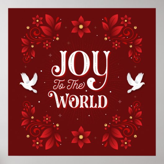 Joy to the World Christmas Poster 24x24 (Vorne)