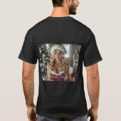JOY TO THE WORLD - Christmas Santa Girl T-Shirt (Rückseite)
