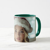 JOY TO THE WORLD - Christmas Santa Girl Tasse (VorderseiteRechts)