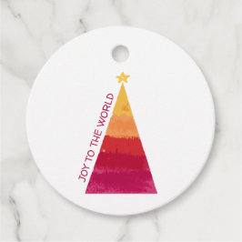 Joy to the World circle tag Geschenkanhänger