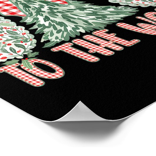 Joy To The World Coquette Bow Christmas Nativity C Poster (Ecke)