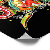 Joy To The World Coquette Bow Christmas Nativity C Poster (Ecke)