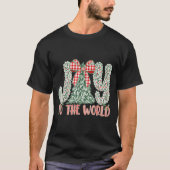 Joy To The World Coquette Bow Christmas Nativity C T-Shirt (Vorderseite)