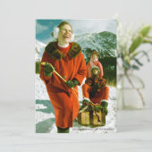 "JOY TO THE WORLD" Flachbild-Ferienkarte Feiertagskarte (Stehend Vorderseite)