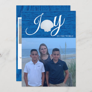 Joy to the World Foto Collage Weihnachtskarte Einladung