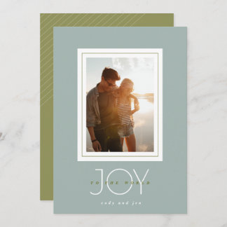 Joy to the World Foto Holiday Card Feiertagskarte