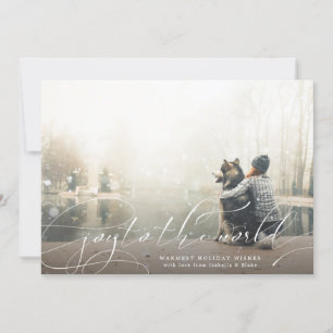 Joy to the World Foto Holiday Card Feiertagskarte