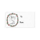 Joy to the World Gift Labels Adressaufkleber (Vorne)