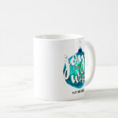 "Joy to the World" Globe, Weihnachten, Custom Kaffeetasse (VorderseiteRechts)