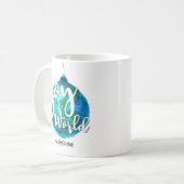 "Joy to the World" Globe, Weihnachten, Custom Kaffeetasse (Vorderseite Links)