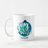 "Joy to the World" Globe, Weihnachten, Custom Kaffeetasse (Links)