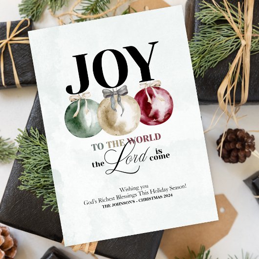 Joy to the World Holiday Card Einladung