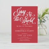Joy to the World Holiday Cocktail Party Einladung (Stehend Vorderseite)