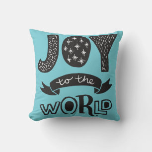 JOY TO THE WORLD JEDER Color Whimsical Type Kissen