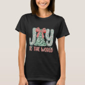 Joy To The World Jesus Christian Christmas Xmas Tr T-Shirt (Vorderseite)