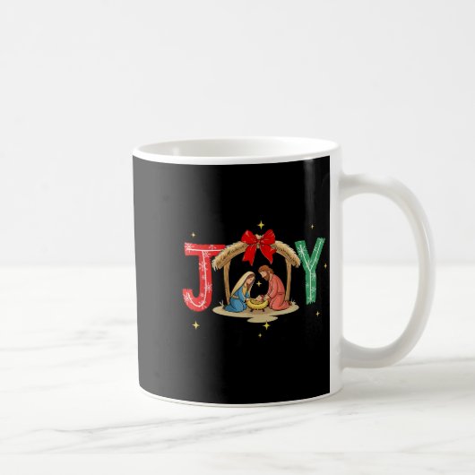 Joy To The World Jesus Christian Nativity Scence C Kaffeetasse (Rechts)