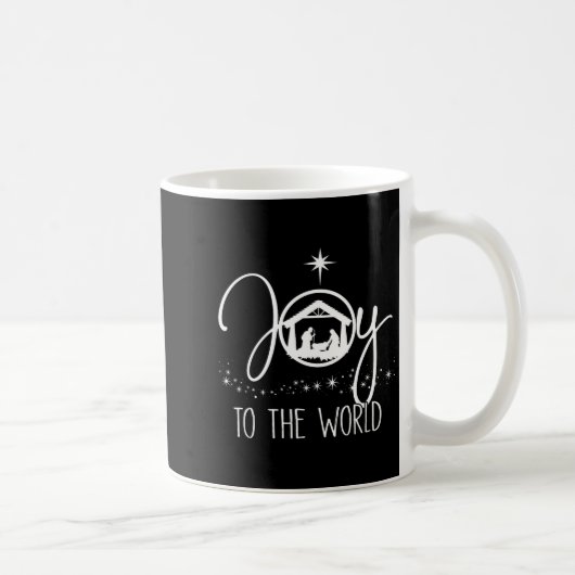 Joy To The World Jesus Christian Nativity Scence C Kaffeetasse (Rechts)