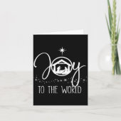 Joy To The World Jesus Christian Nativity Scence C Karte (Vorderseite)