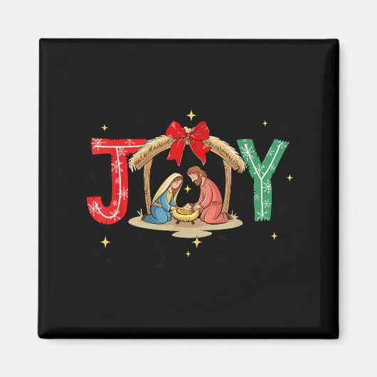 Joy To The World Jesus Christian Nativity Scence C Magnet (Vorne)