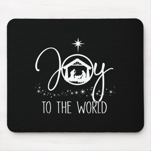 Joy To The World Jesus Christian Nativity Scence C Mousepad (Vorne)