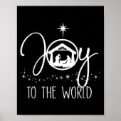 Joy To The World Jesus Christian Nativity Scence C Poster (Vorne)