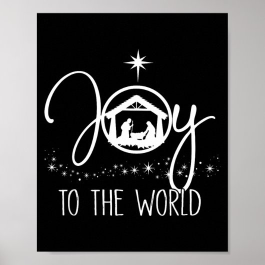 Joy To The World Jesus Christian Nativity Scence C Poster (Vorne)