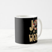 Joy To The World Jesus Christian Snowflake Christm Kaffeetasse (VorderseiteRechts)