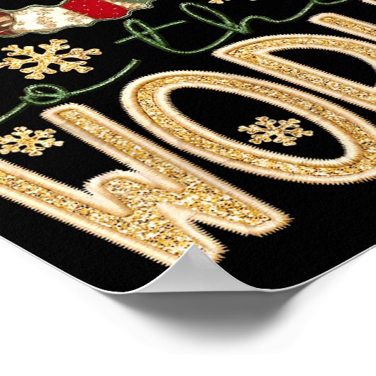 Joy To The World Jesus Christian Snowflake Christm Poster (Ecke)