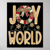 Joy To The World Jesus Christian Snowflake Christm Poster (Vorne)