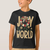 Joy To The World Jesus Christian Snowflake Christm T-Shirt (Vorderseite)