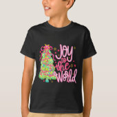 Joy To The World Jesus Christian Xmas Tree Holiday T-Shirt (Vorderseite)