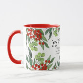 Joy to the World John 3:16 Red Faith Weihnachten Tasse (Links)