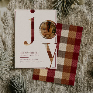 Joy to the World Karo-Familienfoto Weihnachten