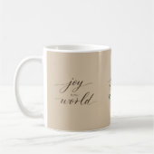 Joy to the World Minimal Christmas Script Mug Kaffeetasse (Links)
