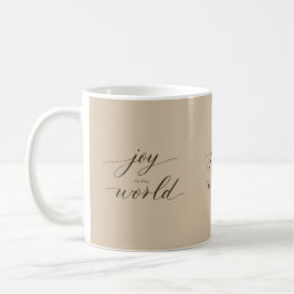 Joy to the World Minimal Christmas Script Mug Kaffeetasse