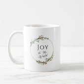 Joy to the World Minimalist Wreath Kaffeetasse (Links)